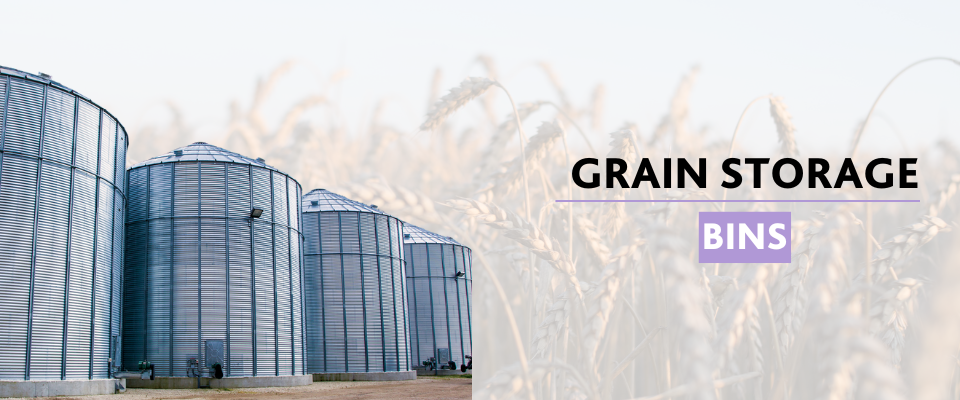 ID: A photo indicating we offer Grain Storage Solutions including Bins.